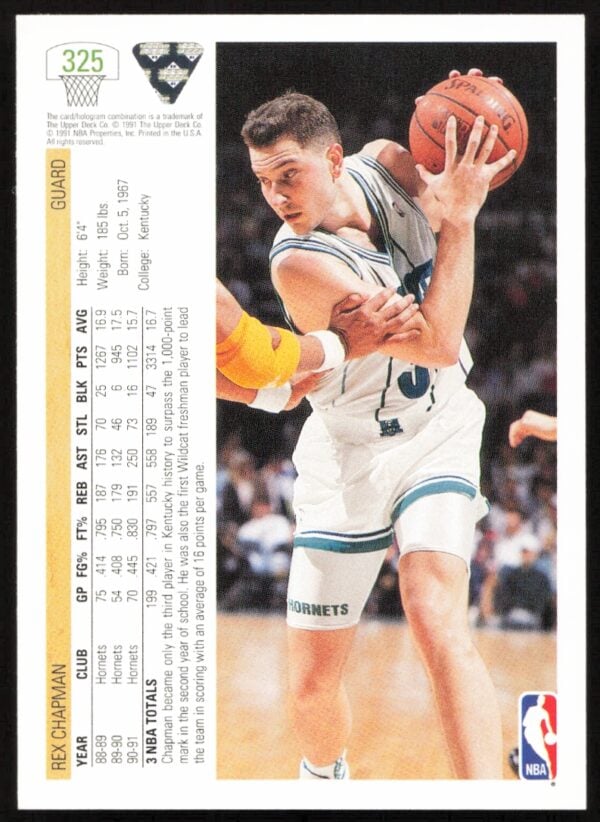 1991 Upper Deck Rex Chapman #325 (Back)