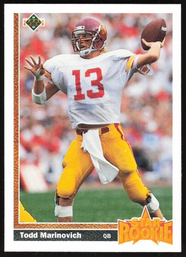 1991 Upper Deck Todd Marinovich #18 (Front)