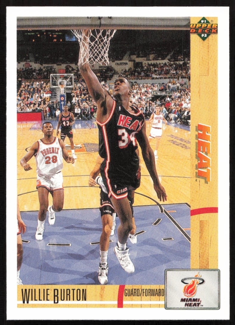 1991 Upper Deck Willie Burton #168 (Front)