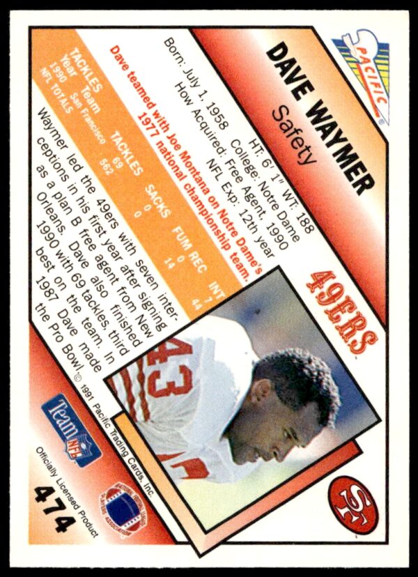 1994 Fleer Kevin Williams #126 (Back)