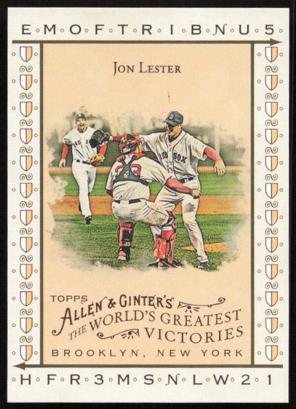 2008 Topps Allen & Ginter Jon Lester World's Greatest Victories #WGV5 (Front)