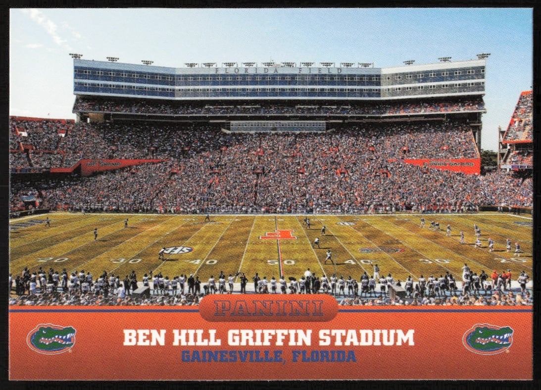 2015 Panini Florida Gators Ben Hill Griffin Stadium #9 (Front)