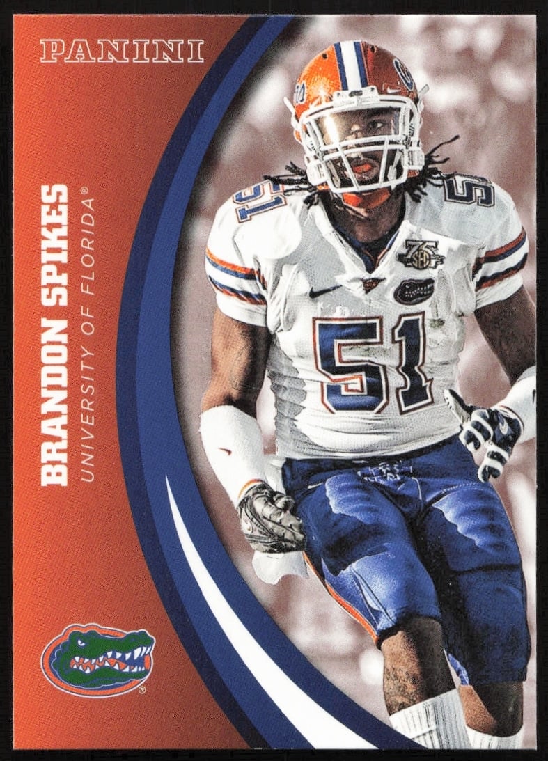 2015 Panini Florida Gators Brandon Spikes #72 (Front)