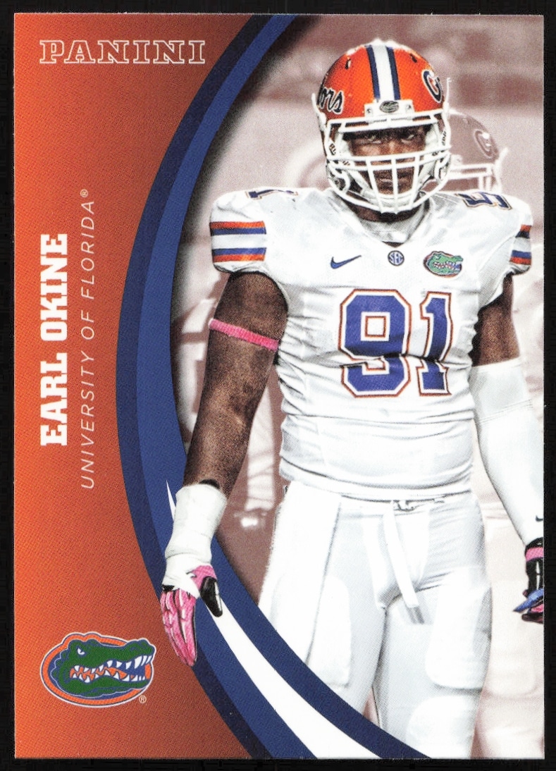 2015 Panini Florida Gators Earl Okine #16 (Front)