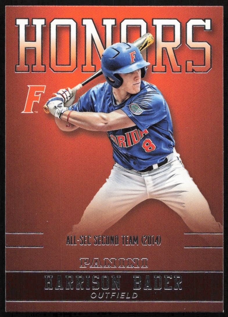 2015 Panini Florida Gators Harrison Bader Honors #HB-FL (Front)