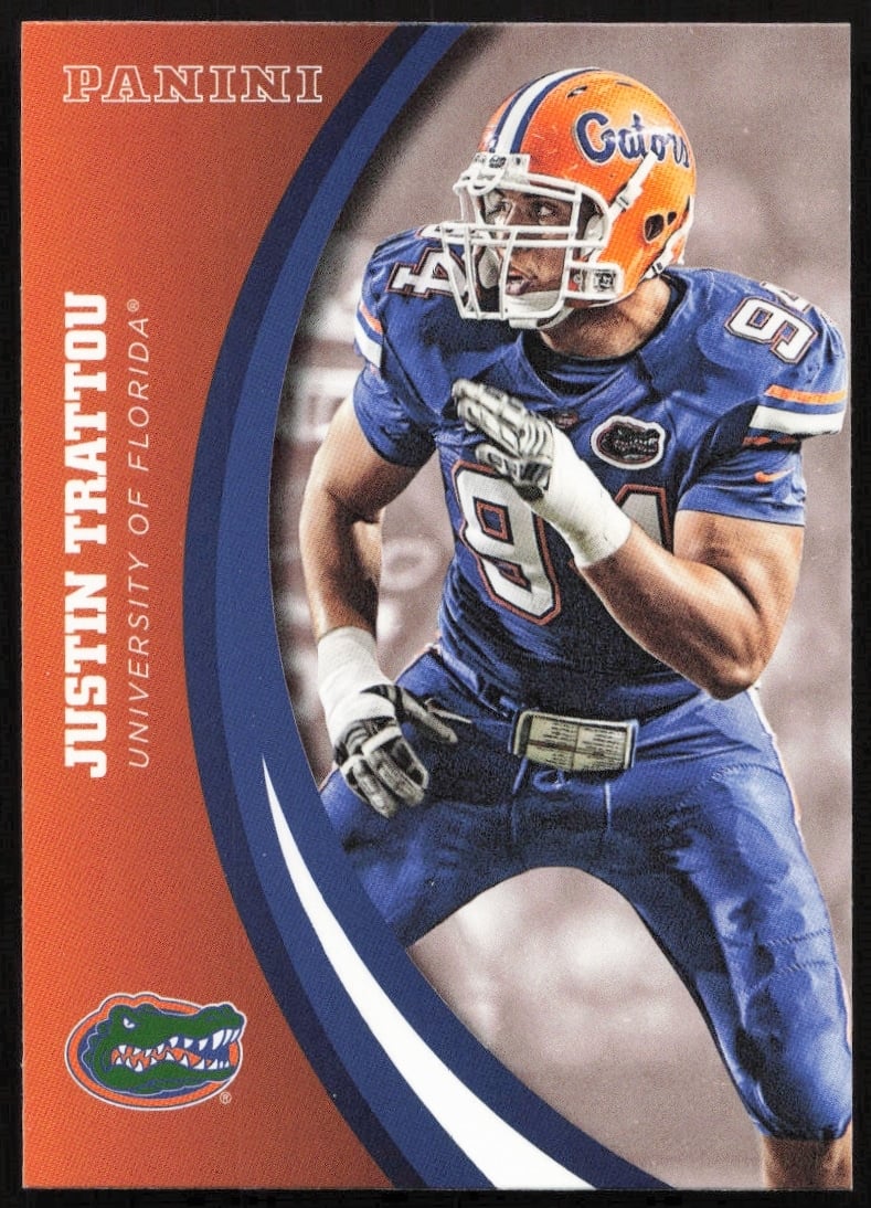 2015 Panini Florida Gators Justin Trattou #36 (Front)