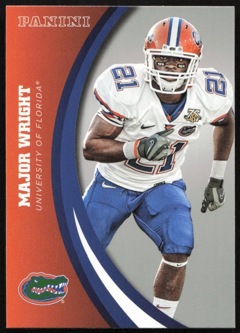 2015 Panini Florida Gators Major Wright #42 (Front)