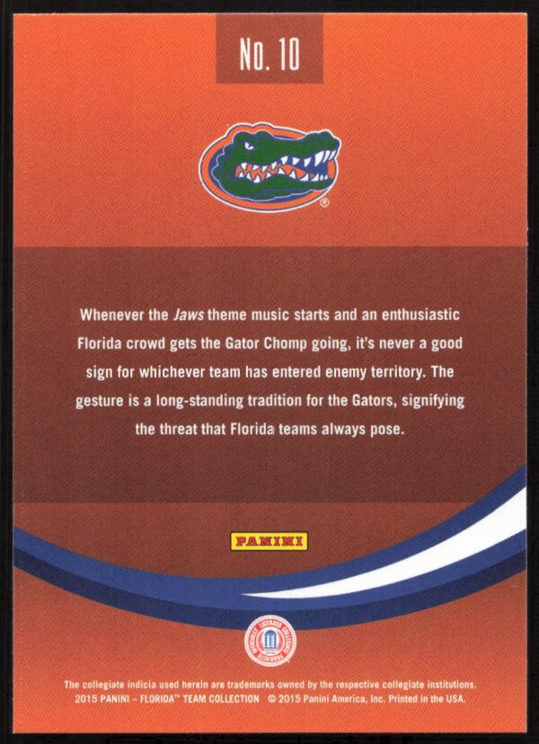 2015 Panini Florida Gators Traditions #10 (Back)