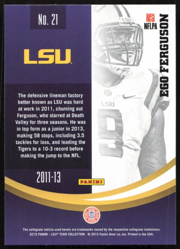 2015 Panini LSU Tigers Ego Ferguson #21 (Back)