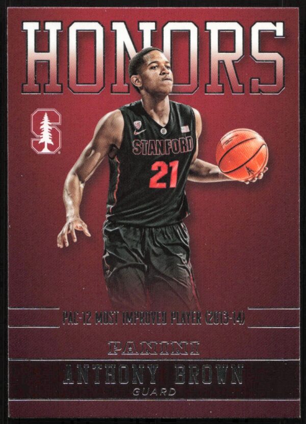 2015 Panini Stanford University Anthoy Brown Honors #AB-STA (Front)