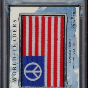 Donald Trump 2020 Leaf Decision graded MINT 9 World Leaders trading card with Flag Patch.