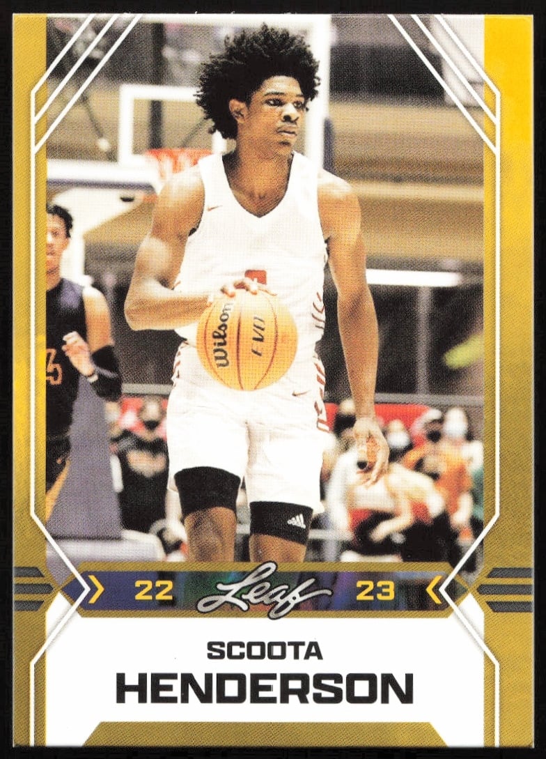 2022-23 Leaf Draft Scoota Henderson Gold #B-2 (Front)