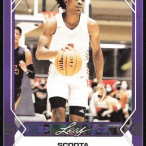 2022-23 Leaf Draft Scoota Henderson Purple #B-2 (Front)