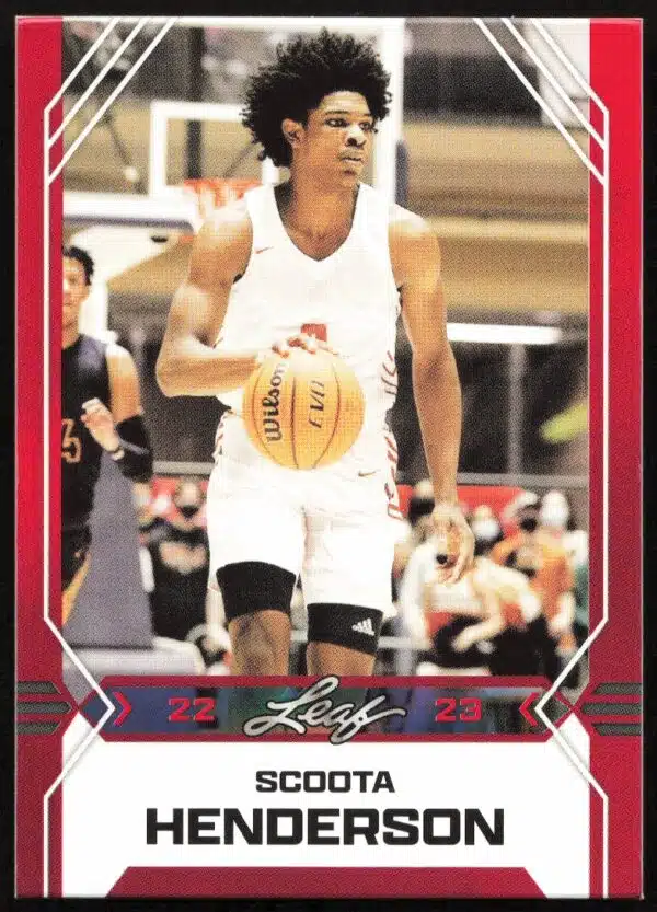 2022-23 Leaf Draft Scoota Henderson Red #B-2 (Front)