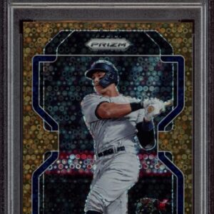 Aaron Judges 2022 Panini Prizm Bronze Donut Circle card, graded NM-MT 8 by PSA.