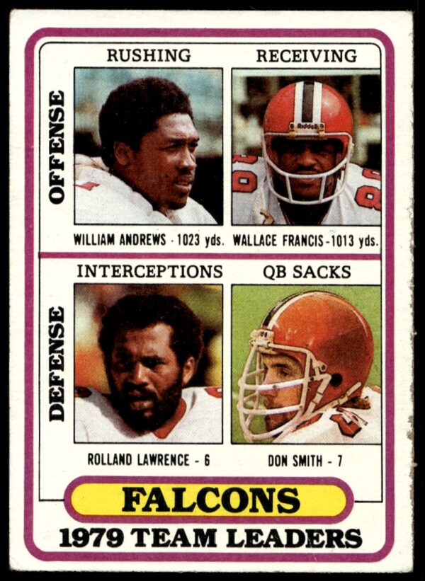 1980 Topps Ottis Anderson / Pat Tilley / Ken Stone / Bob Pollard TL