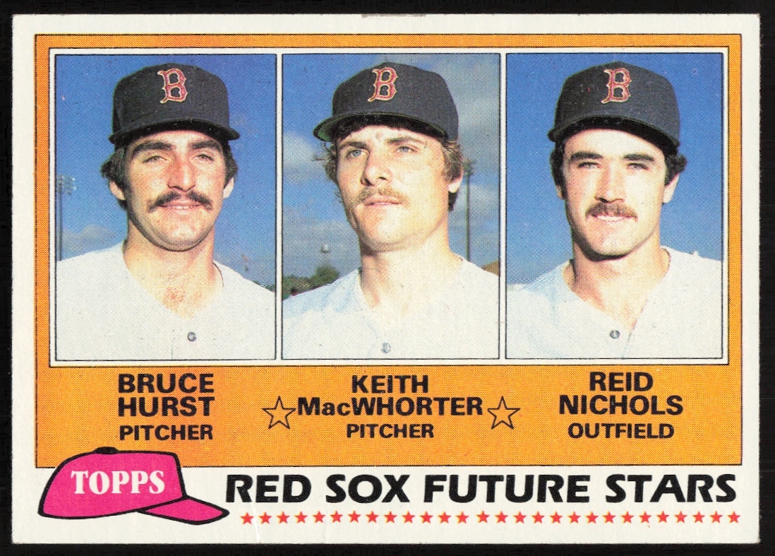 1981 Topps Bruce Hurst / Keith MacWhorter / Reid Nichols Future Stars #689 (Front)