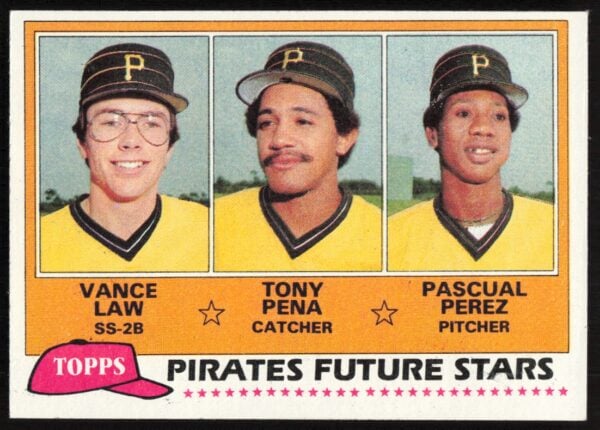 1981 Topps Vance Law / Tony Pena / Pascual Perez RC Future Stars #551 (Front)