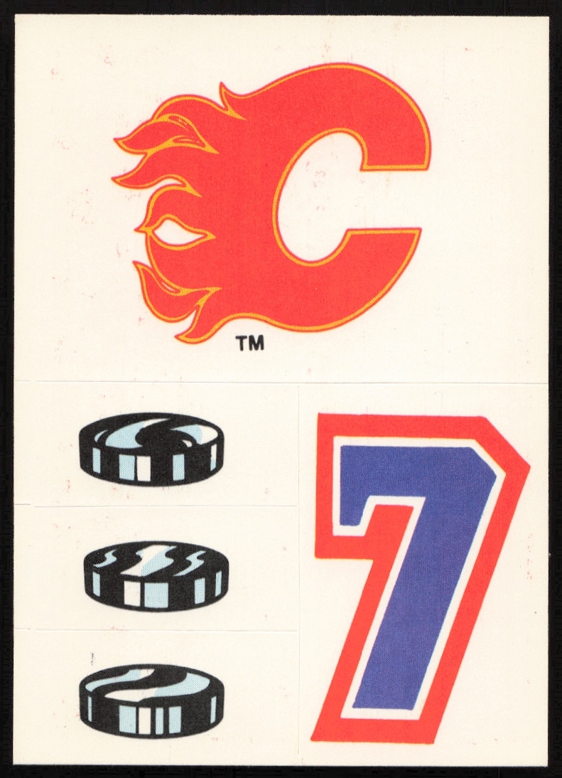 1988-89 Topps Calgary Flames Sticker Inserts #18 (Front)