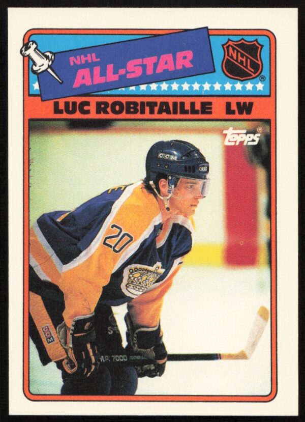 1988-89 Topps Luc Robitaille Sticker Inserts #1 (Front)