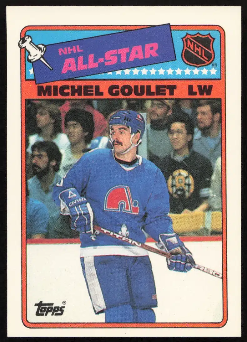 1988-89 Topps Michel Goulet Sticker Inserts #7 (Front)