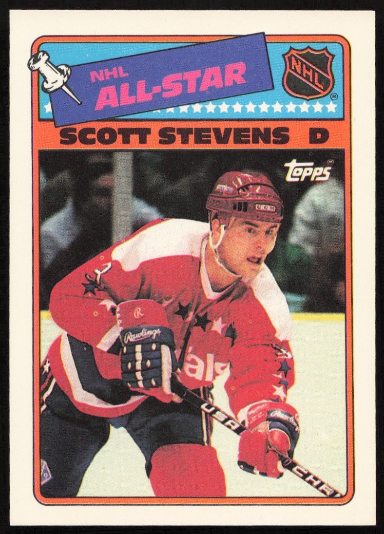 1988-89 Topps Scott Stevens Sticker Inserts #4 (Front)