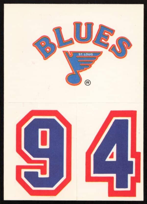 1988-89 Topps St. Louis Blues Sticker Inserts Logo top #28 (Front)