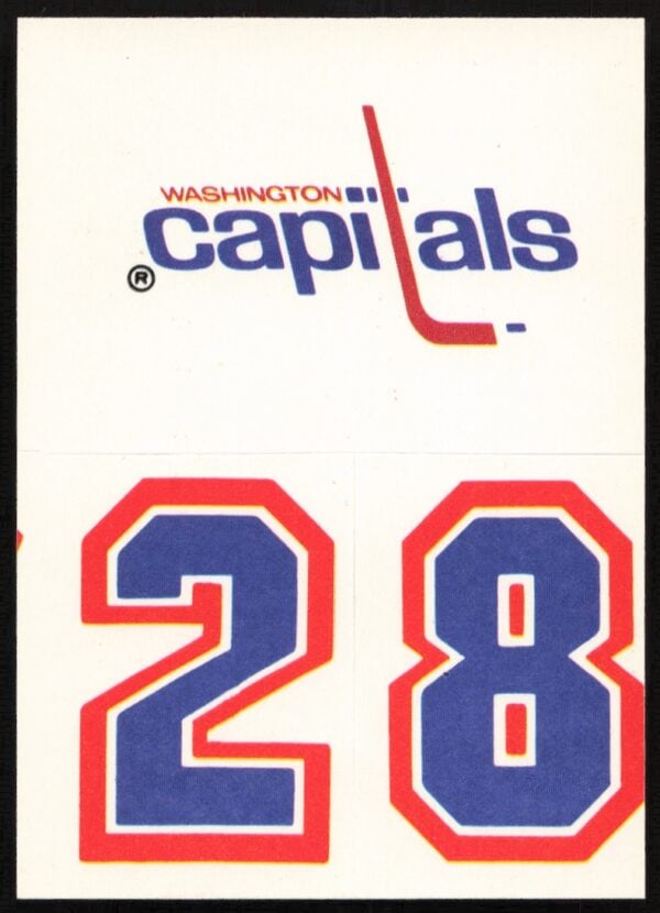 1988-89 Topps Washington Capitals Sticker Inserts Logo bottom #30 (Front)