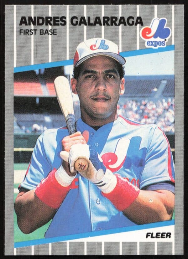 1989 Fleer Andres Galarraga #376 (Front)