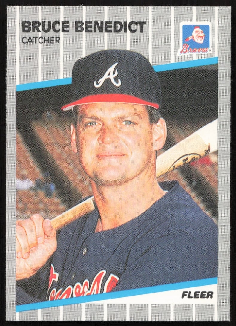 1989 Fleer Bruce Benedict #587 (Front)