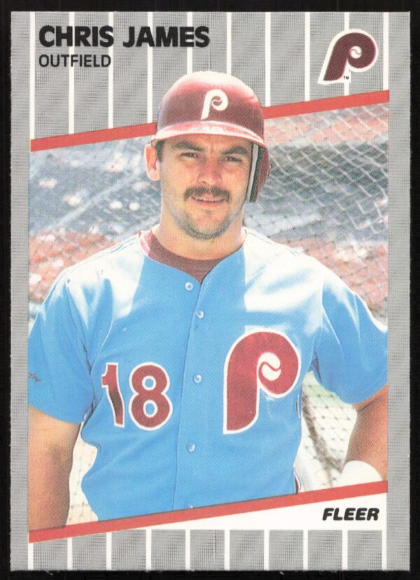 1989 Fleer Chris James #572 (Front)