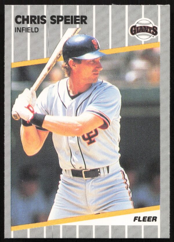 1989 Fleer Chris Speier #343 (Front)