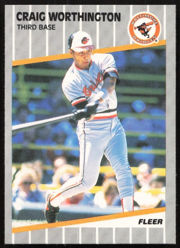 1989 Fleer Craig Worthington #627 (Front)