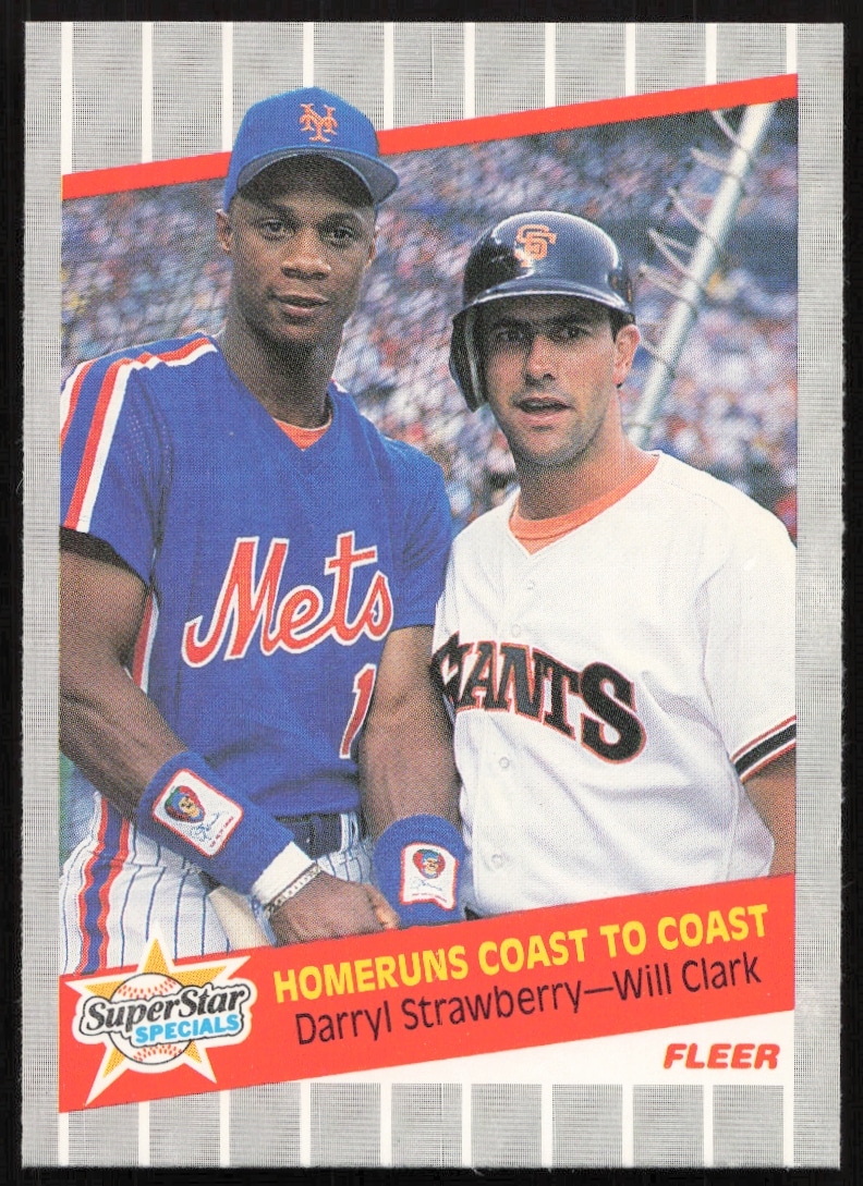 1989 Fleer Darryl Strawberry / Will Clark SSS #632 (Front)