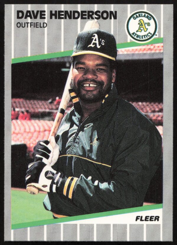 1989 Fleer Dave Henderson #10 (Front)