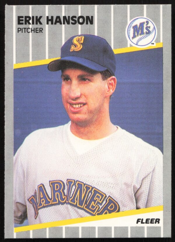 1989 Fleer Erik Hanson #549 (Front)