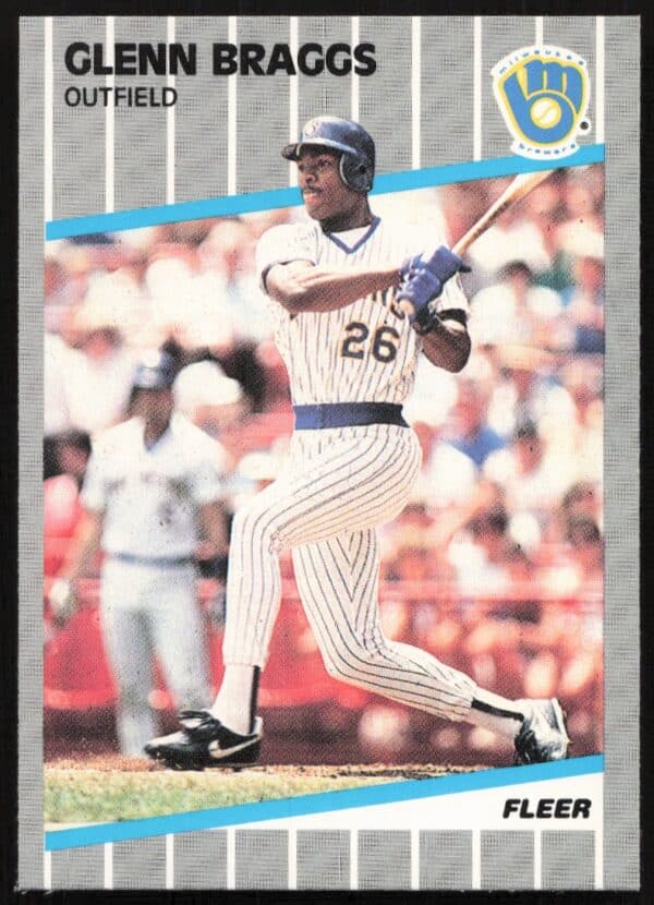 1989 Fleer Glenn Braggs #180 (Front)