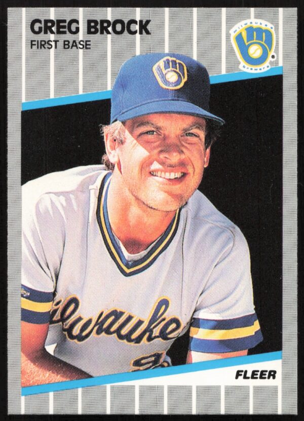 1989 Fleer Greg Brock #181 (Front)