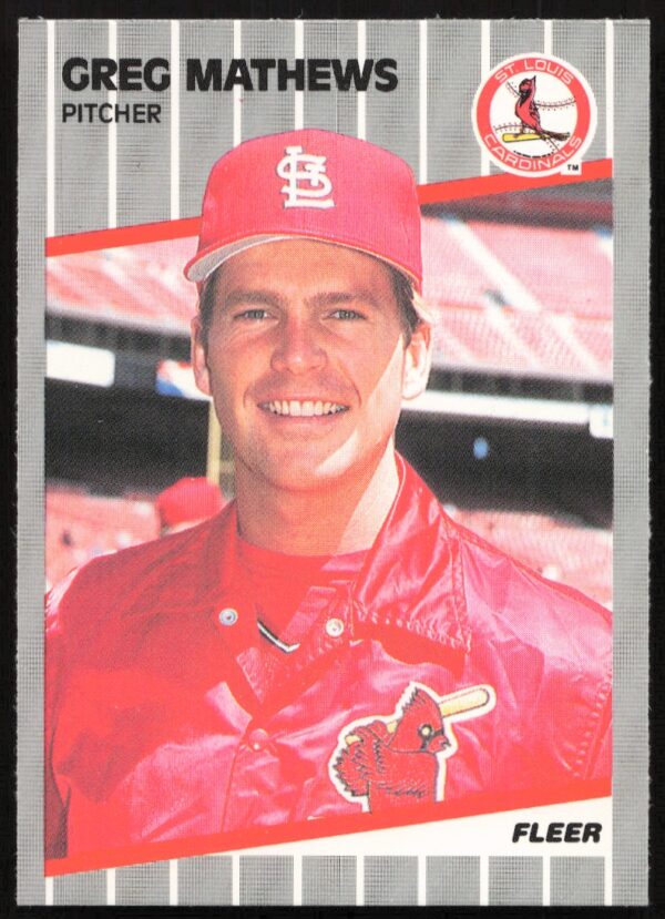 1989 Fleer Greg Mathews #456 (Front)