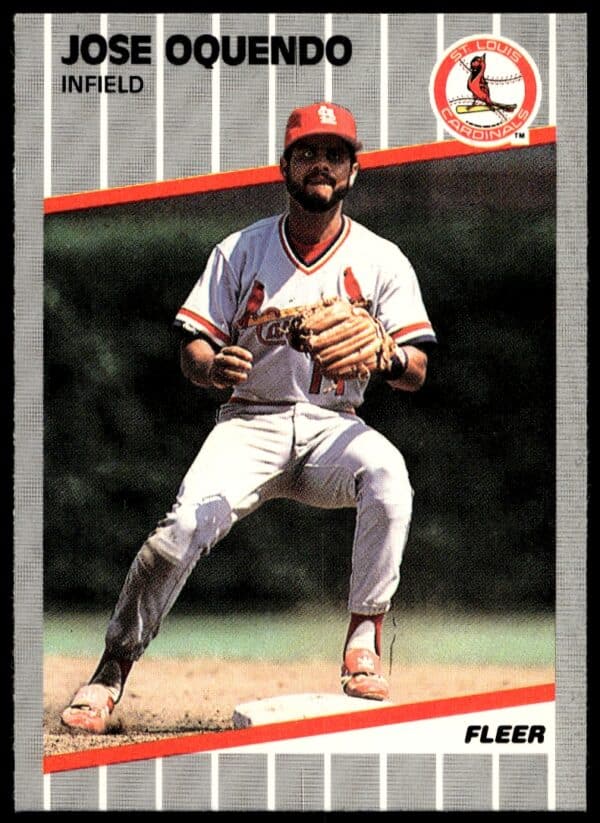 1989 Fleer Jose Oquendo #459 (Front)