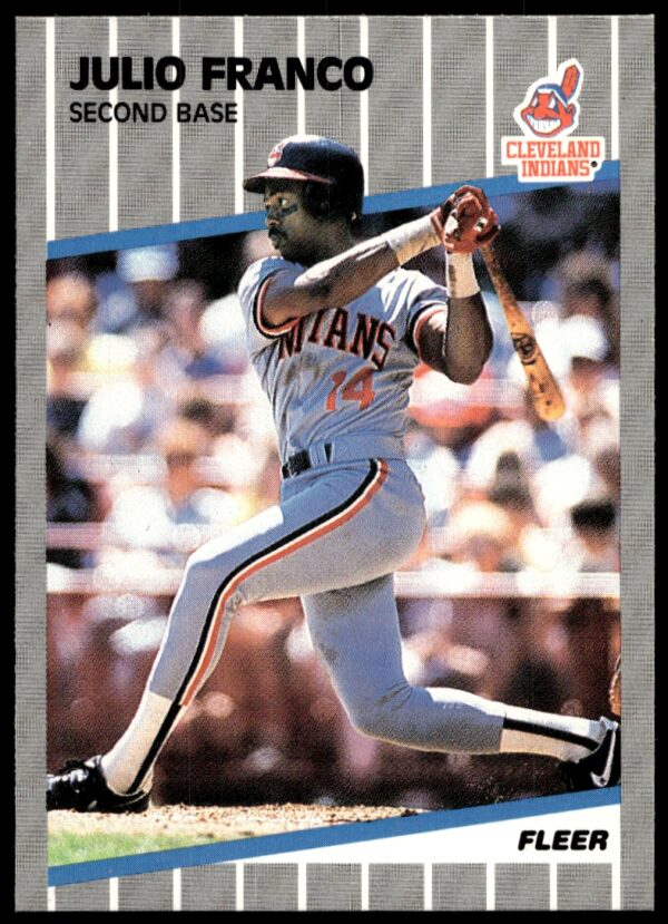 1989 Fleer Julio Franco #404 (Front)