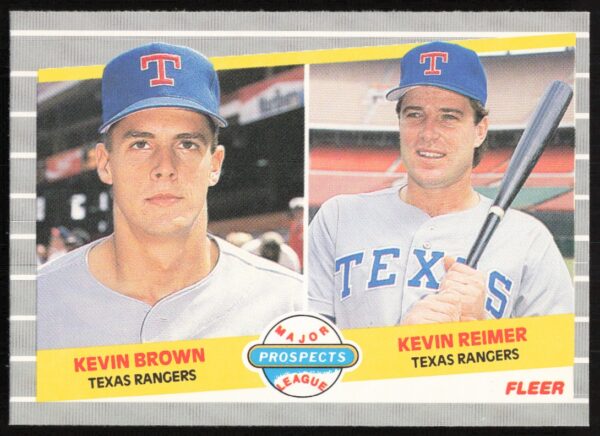 1989 Fleer Kevin Brown / Kevin Reimer MLP