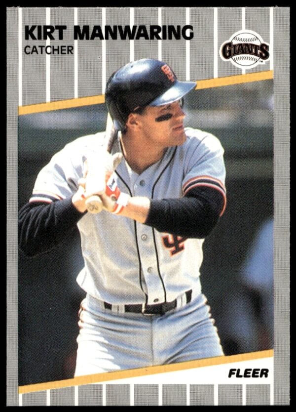 1989 Fleer Kirt Manwaring #334 (Front)