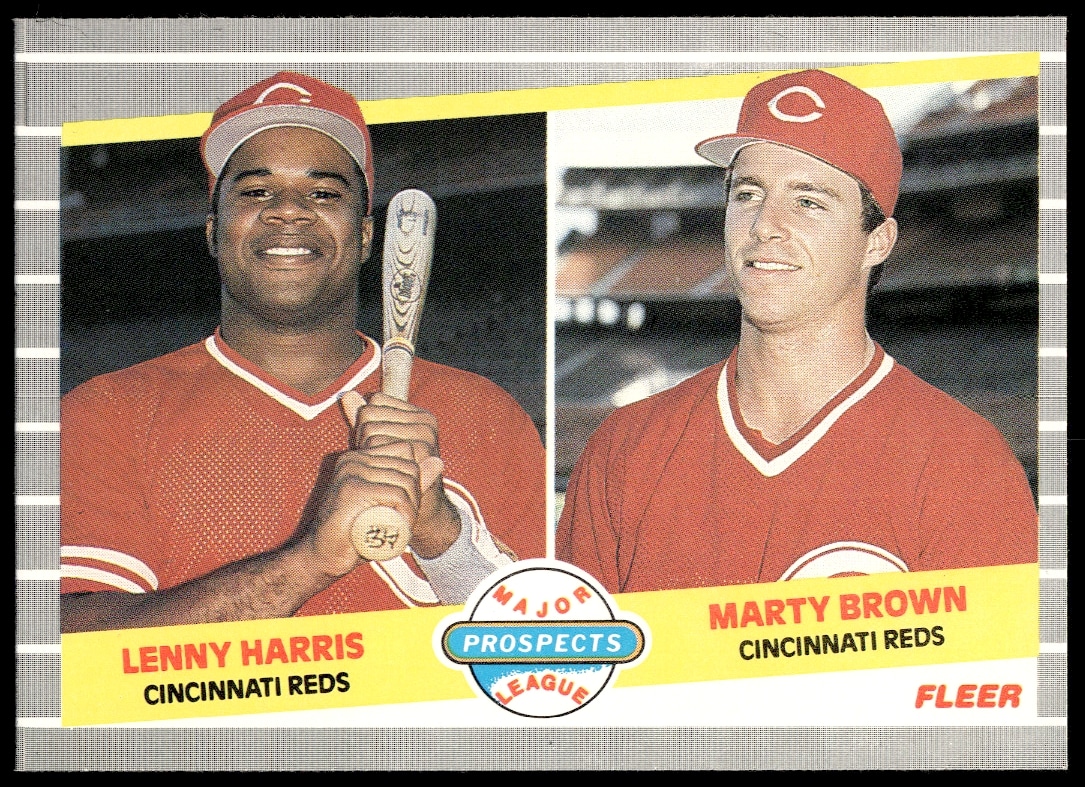 1989 Fleer Lenny Harris / Marty Brown MLP