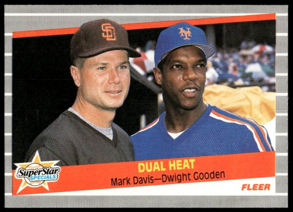 1989 Fleer Mark Davis / Dwight Gooden SSS #635 (Front)