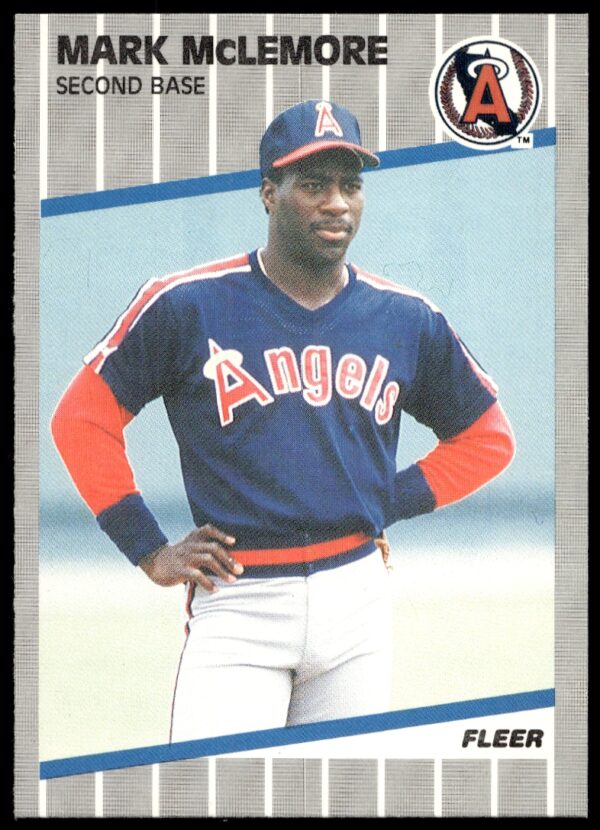 1989 Fleer Mark McLemore #484 (Front)