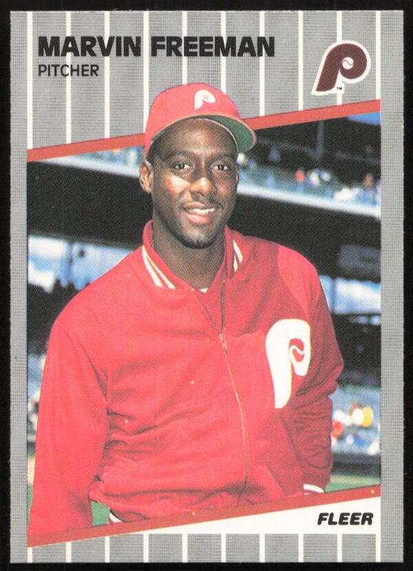 1989 Fleer Marvin Freeman #566 (Front)