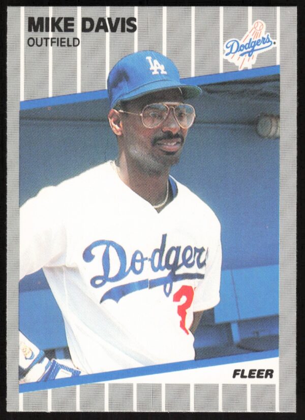 1989 Fleer Mike Davis #55 (Front)