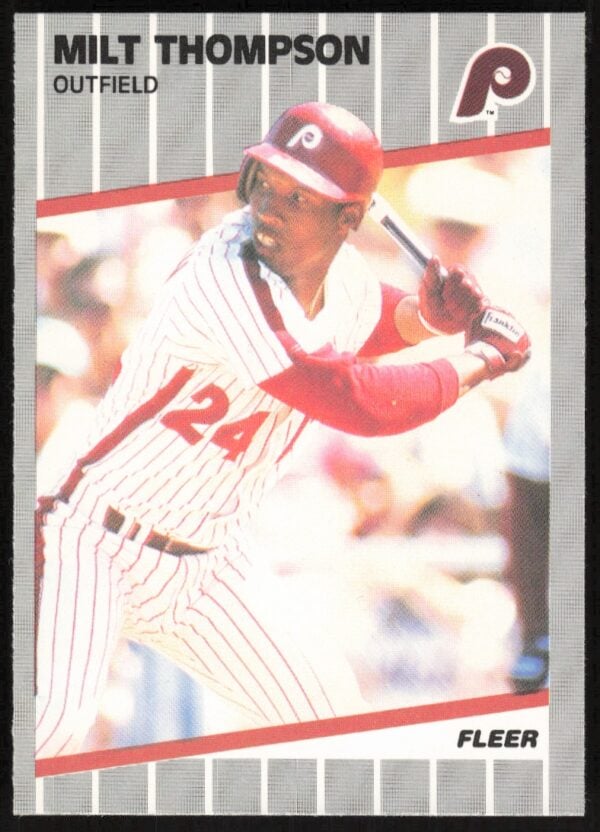 1989 Fleer Milt Thompson #584 (Front)