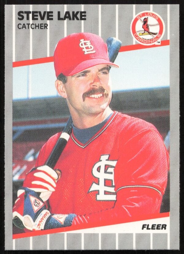 1989 Fleer Steve Lake #454 (Front)